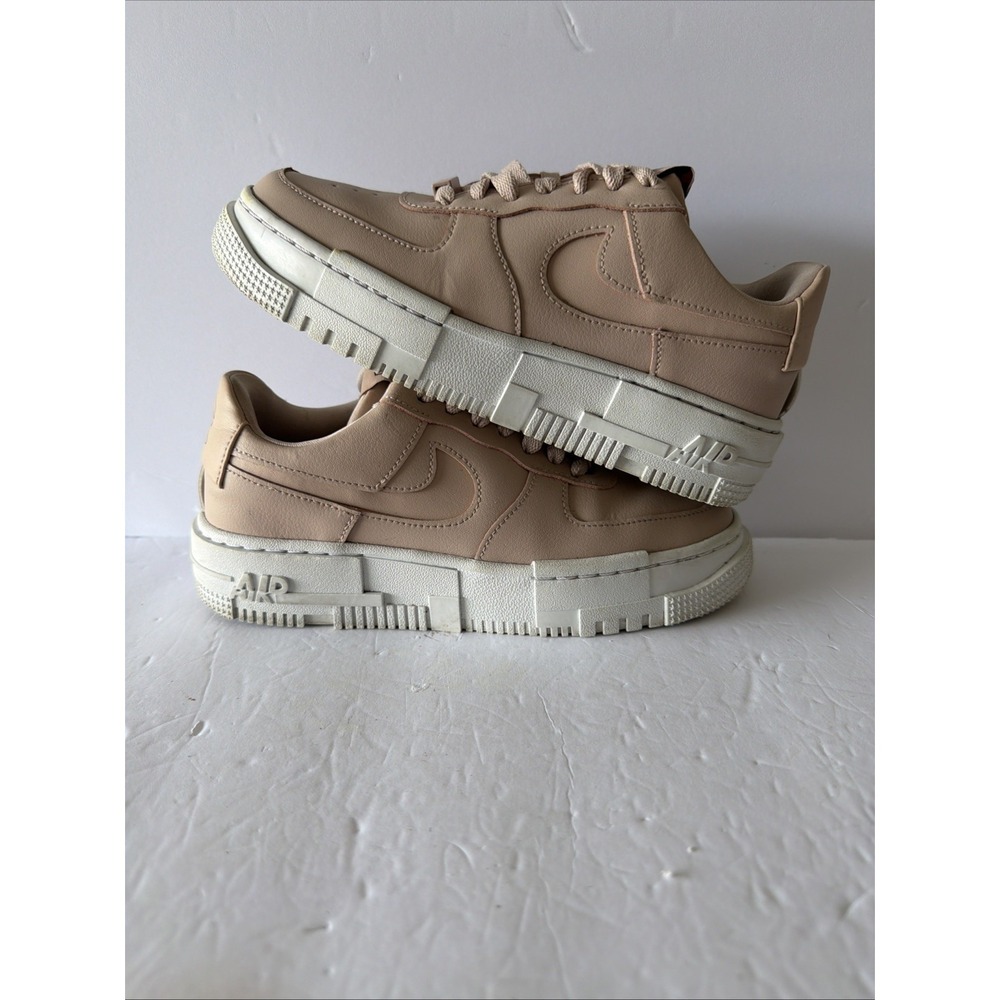 Nike Air Force 1 Pixel Women Size 6 Particle Beige Good CK6649-200 Sneaker